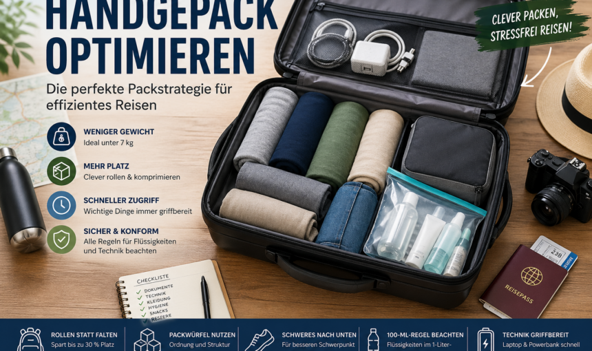 Handgepäck optimieren: Die technische Packstrategie für maximale Effizienz auf Reisen